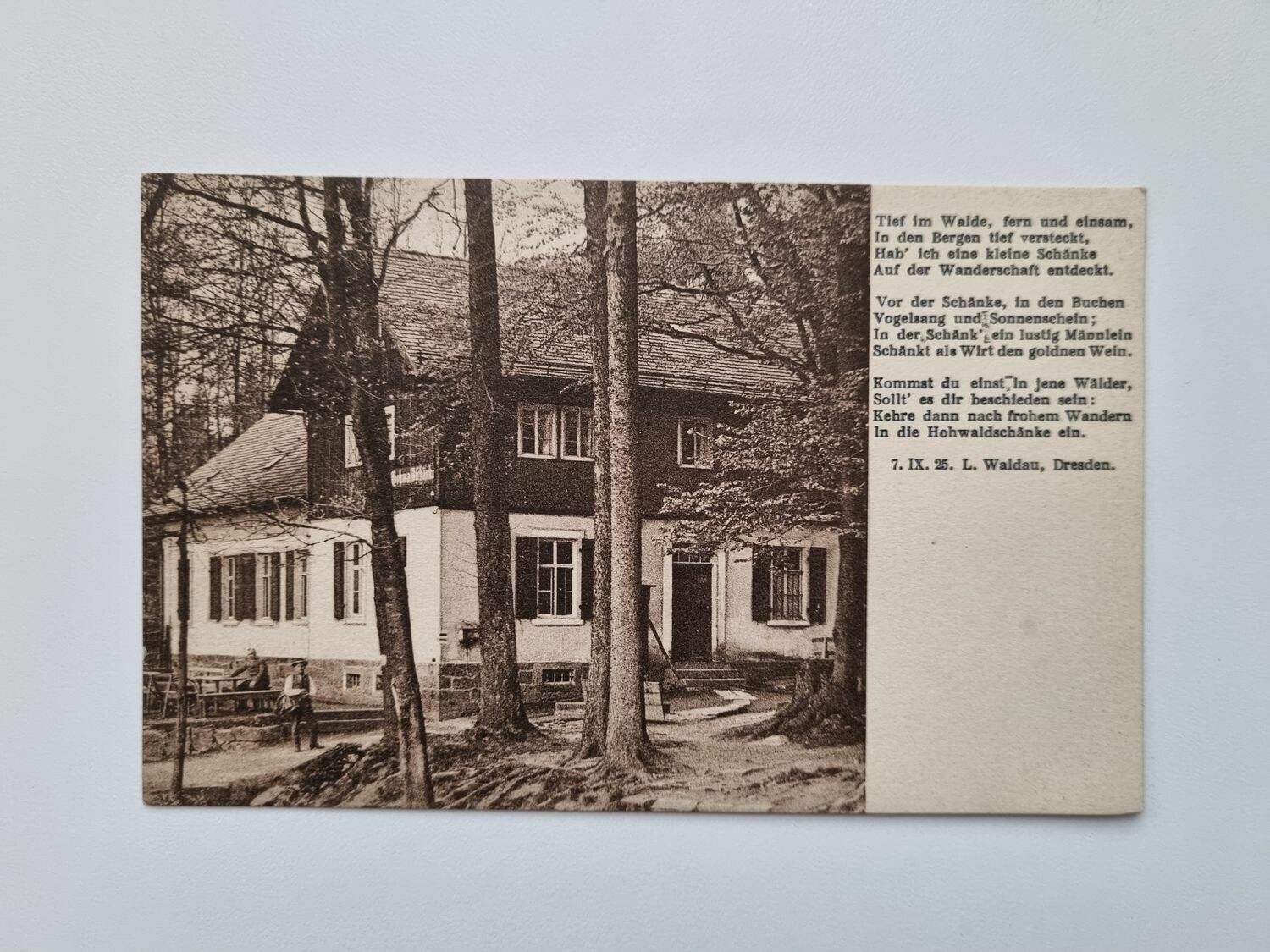 Äldre vykort IX. 25. L. Waldau, Dresden.