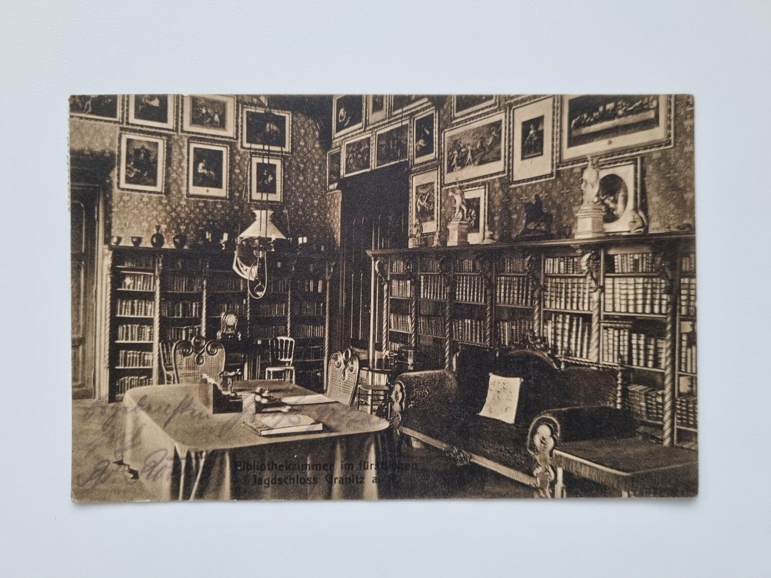 Äldre vykort Jagdschloss Granitz, stämplat 1913