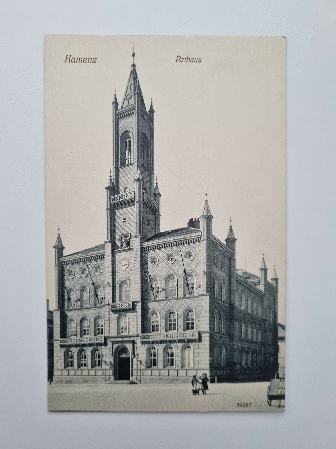 Äldre vykort Kamenz Rathaus