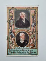Äldre vykort Kari Aug. Furst v. Hardenberg & Heinrich Friedr. Karl