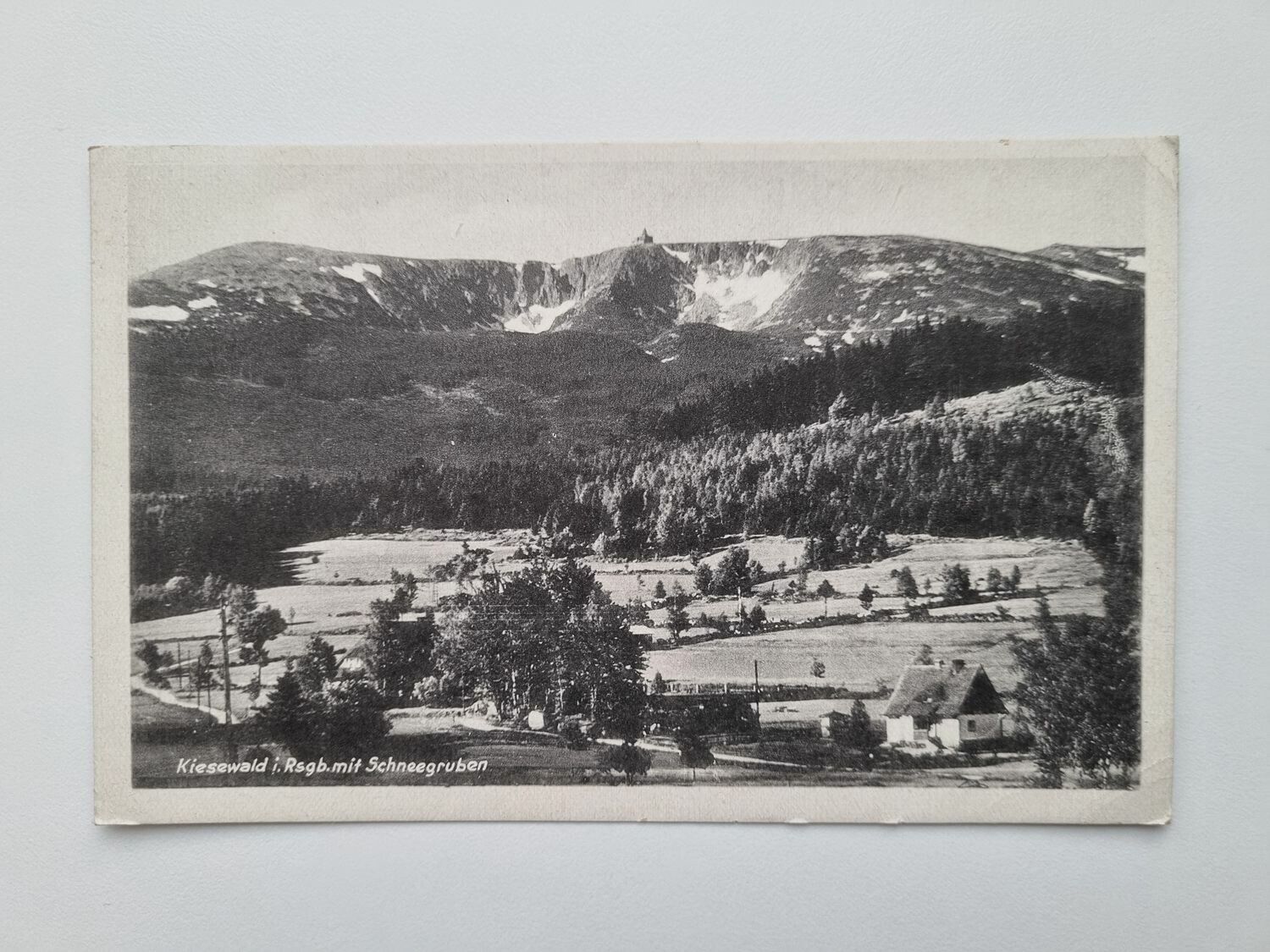 Äldre vykort Kiesewald i. Rsgb.mit Schneegruben