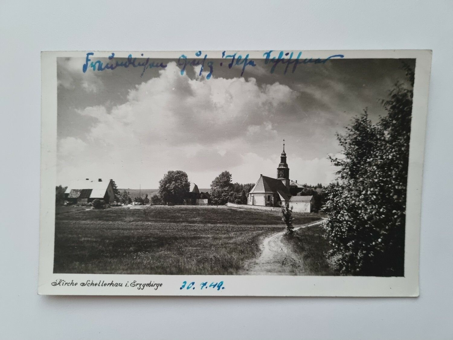Äldre vykort Kirche Schellerhau i. Erzgebirge