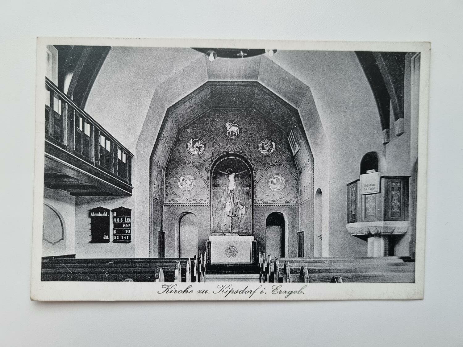 Äldre vykort Kirche zu Kipsdorf i. Erxgel.
