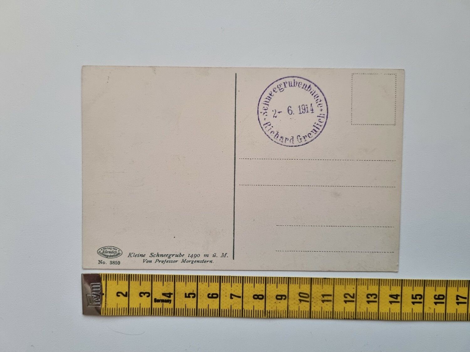 Äldre vykort Kleine Schneegrube, stämplat 1914