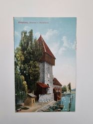 Äldre vykort Konstanz, Rheintor u. Pulverturm.