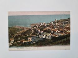 Äldre vykort LA TURBIE. Panorama et vue sur Monaco. LL.