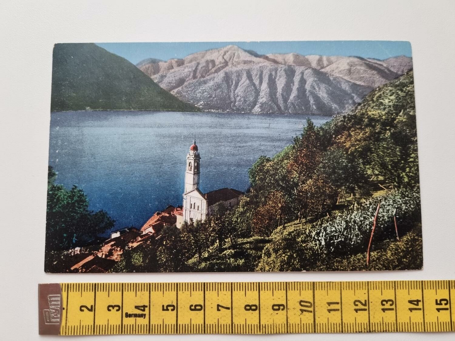 Äldre vykort Lago di Como Nesso chiesa di Borgo