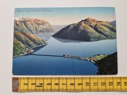 Äldre vykort Lago di Lugano dal Monte S. Salvatore