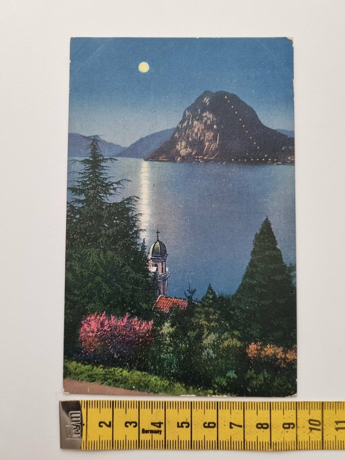 Äldre vykort Lago di Lugano Notte di Luna