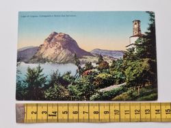 Äldre vykort Lago di Lugano, Castagnola e Monte San Salvatore.