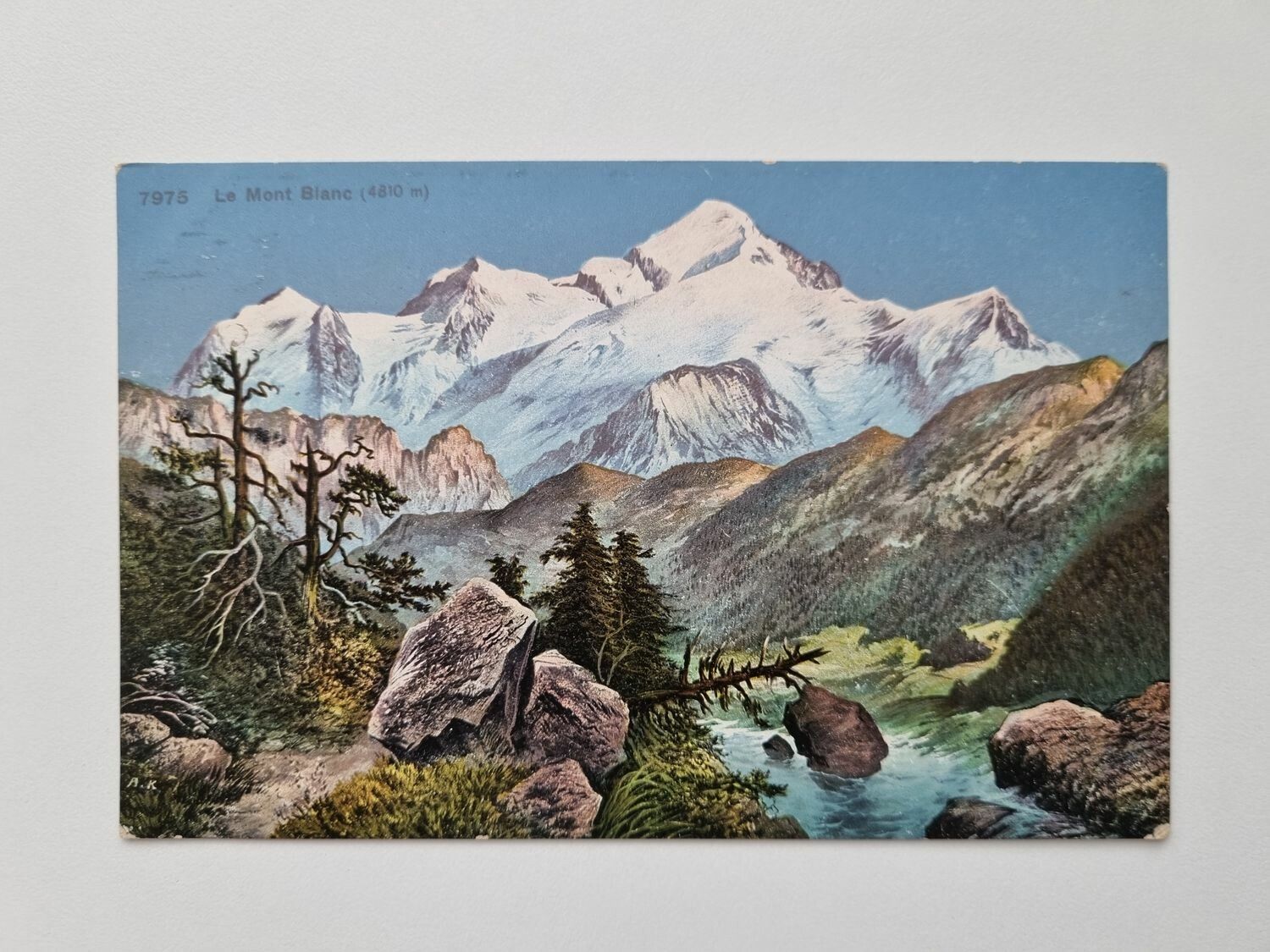 Äldre vykort Le Mont Blanc (4810 m)