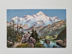 Äldre vykort Le Mont Blanc (4810 m)
