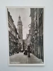 Äldre vykort Leipzig, Burgstraße