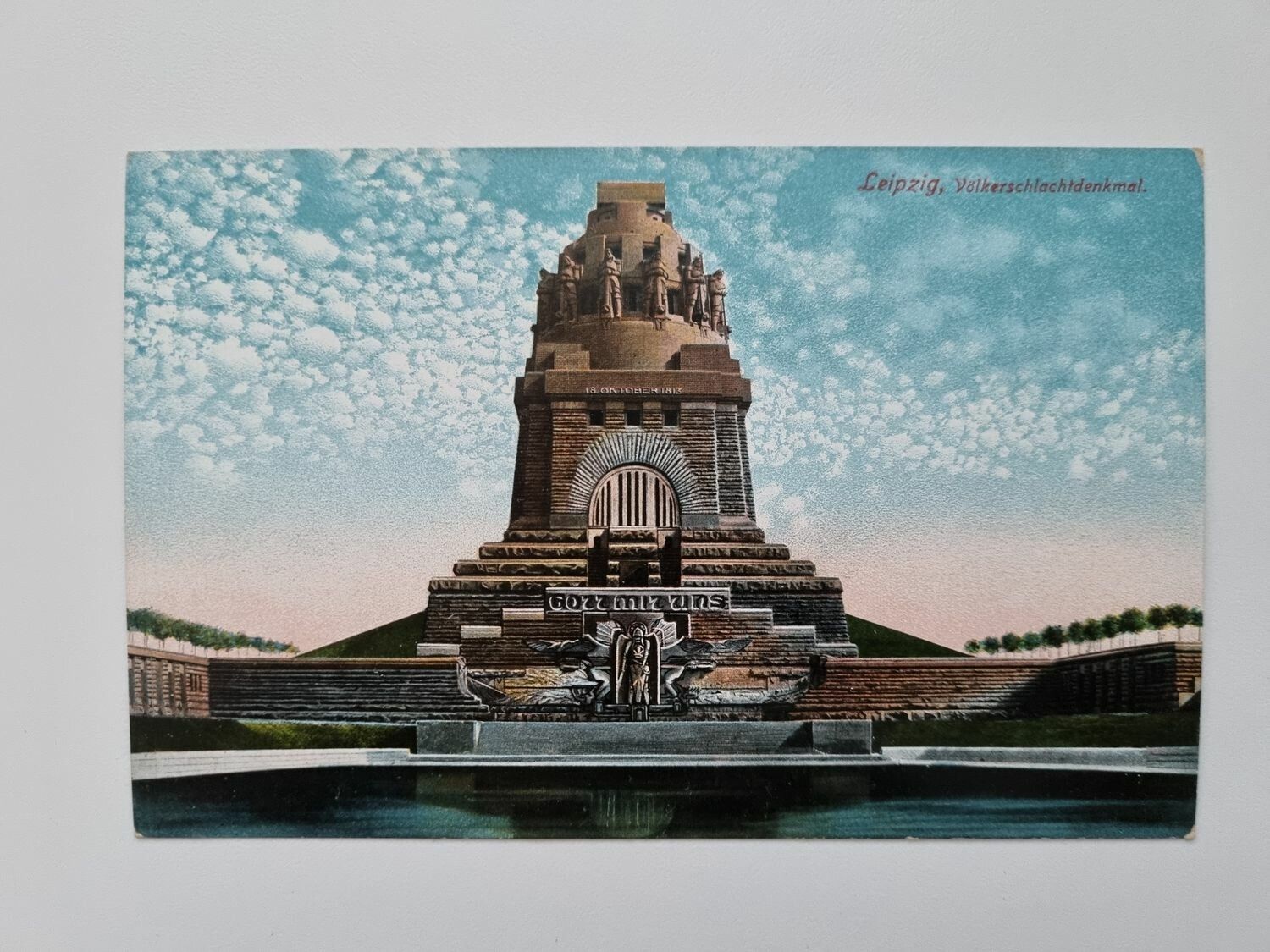 Äldre vykort Leipzig, Völkerschlachtdenkmal.