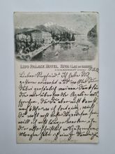Äldre vykort LIDO PALACE HOTEL, RIVA (LAG DE GARDE)
