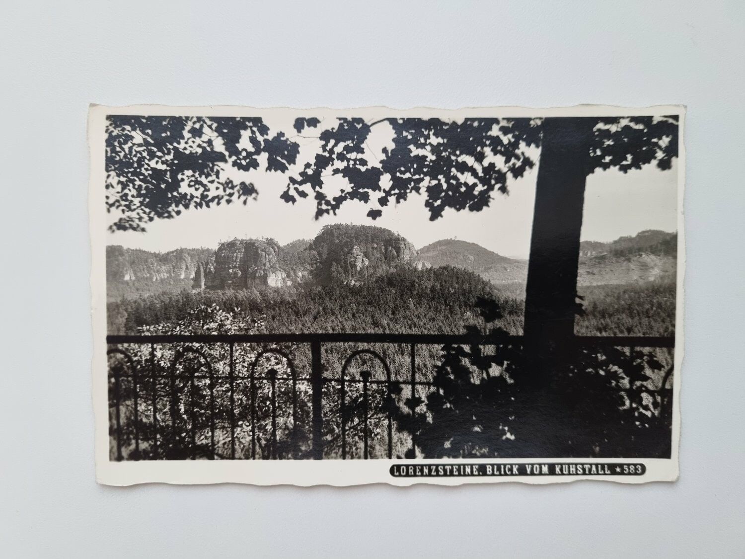 Äldre vykort LORENZSTEINE, BLICK VOM KUHSTALL