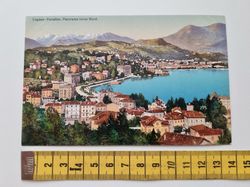 Äldre vykort Lugano-Paradiso. Panorama verso Nord