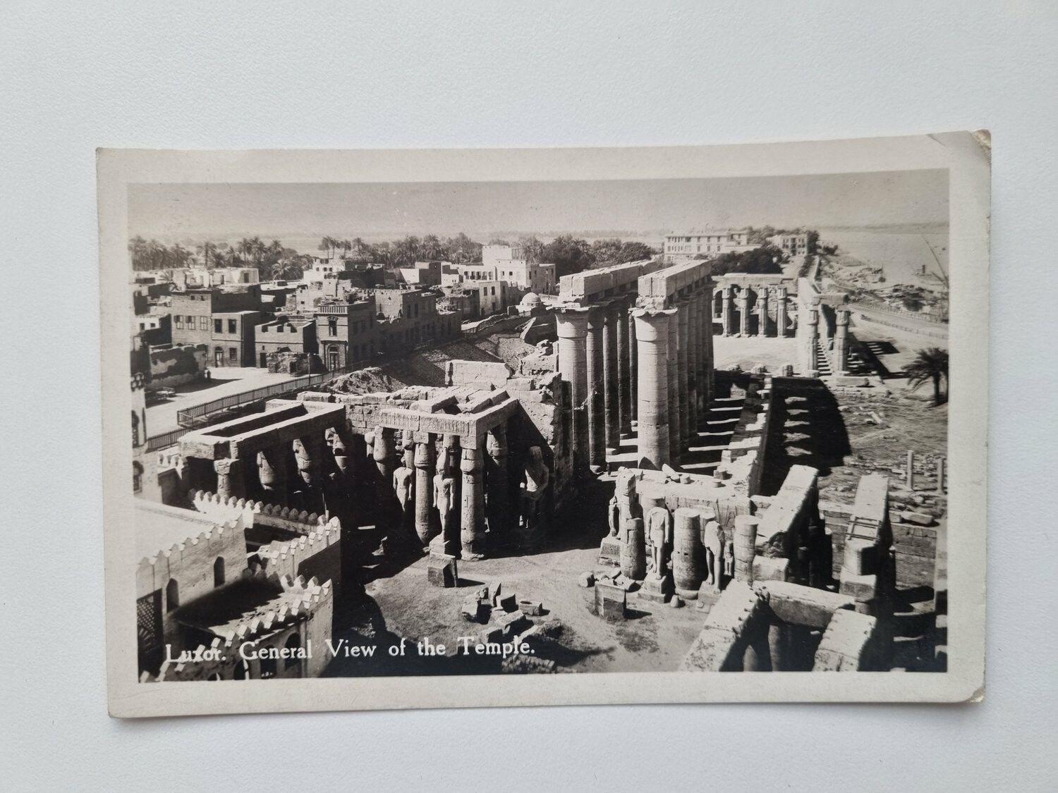 Äldre vykort Luxor. General View of the Temple.
