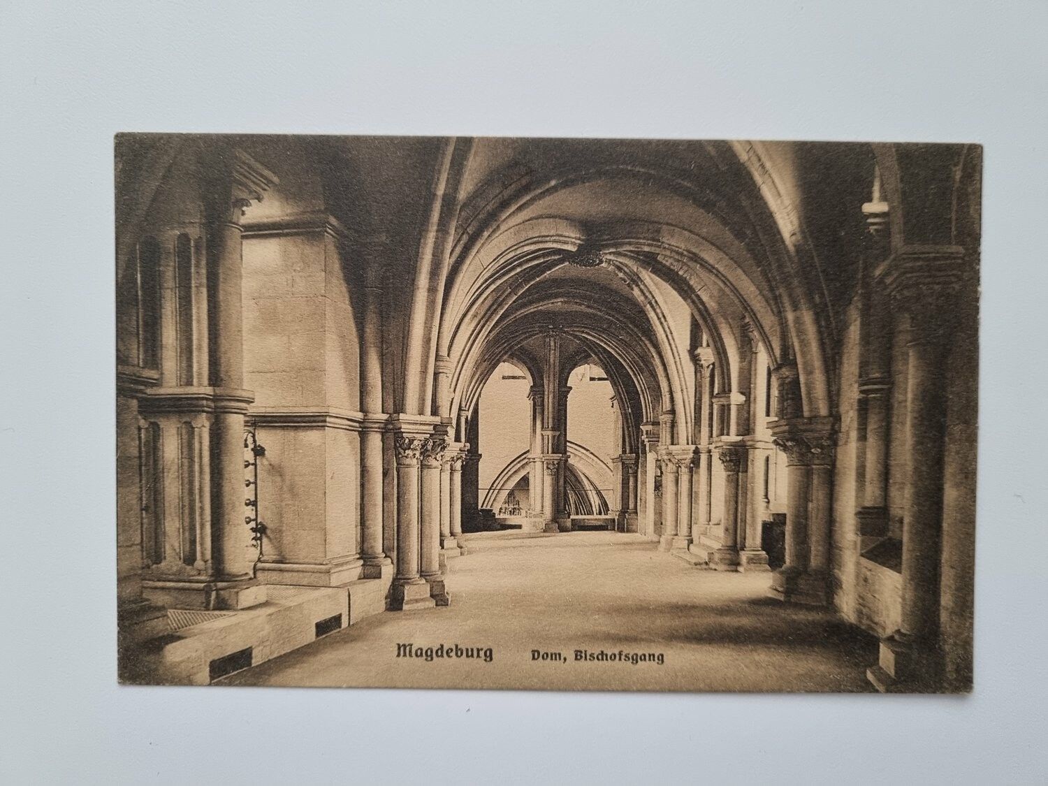Äldre vykort Magdeburg Dom, Bischofsgang