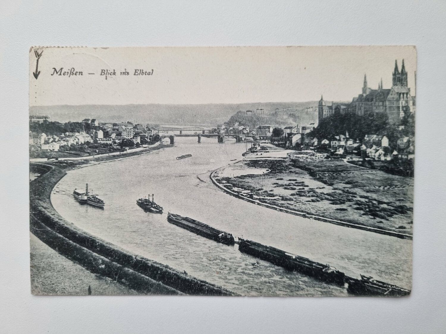 Äldre vykort Meißen - Blick ins Elbtal