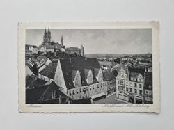 Äldre vykort Meissen Markt und Albrechtsbury