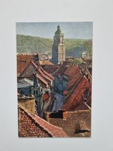 Äldre vykort Meissen. Blick vom Schloßberg