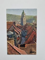 Äldre vykort Meissen. Blick vom Schloßberg
