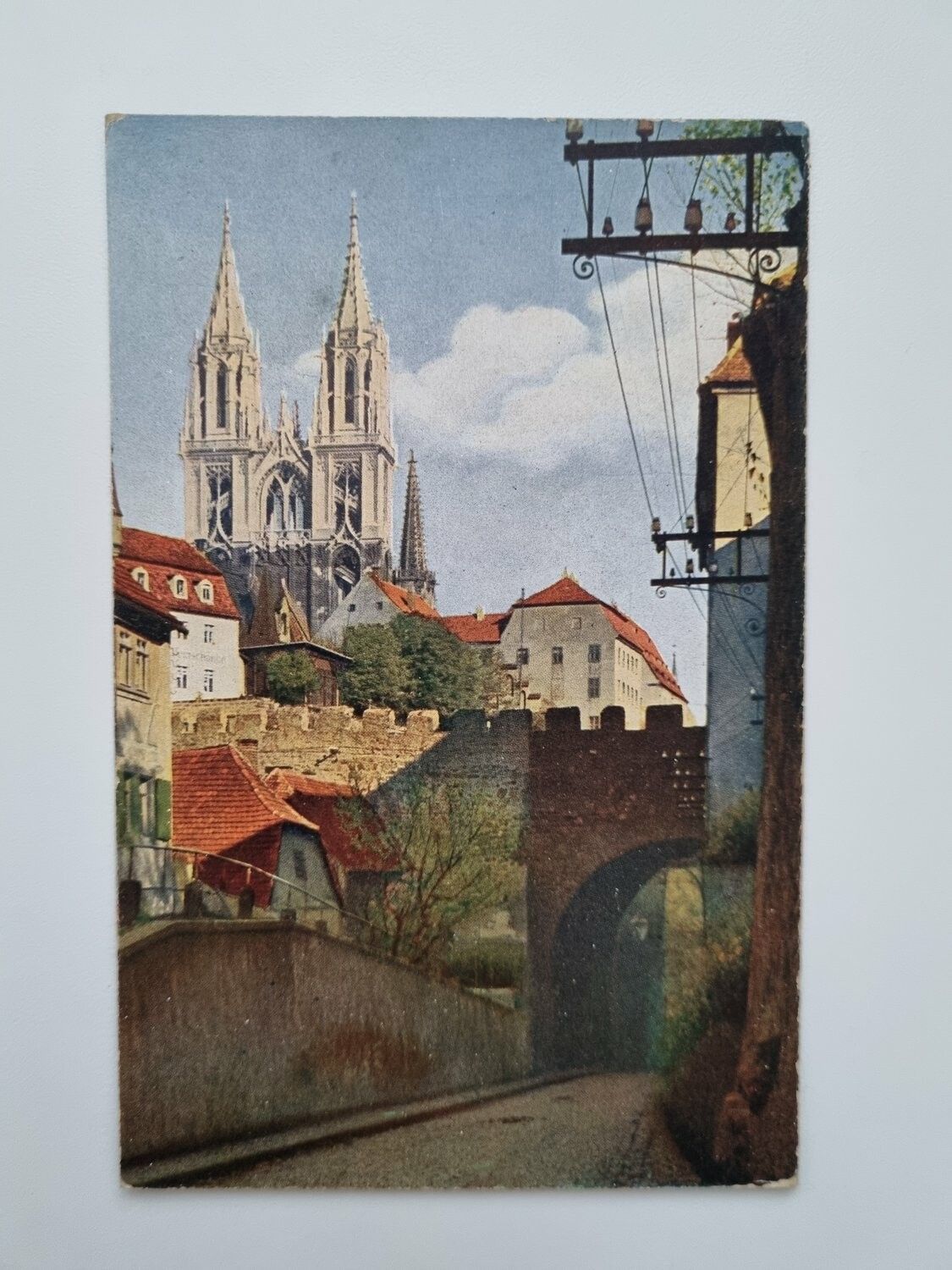 Äldre vykort Meissen. Hohlweg