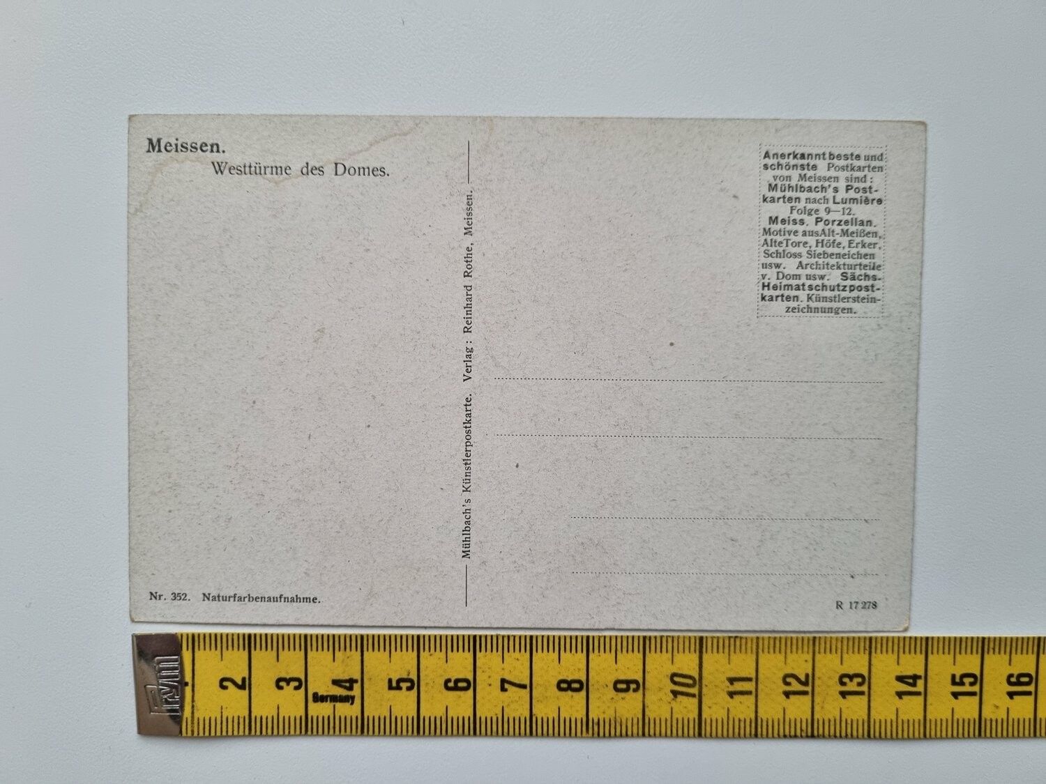 Äldre vykort Meissen. Westtürme des Domes