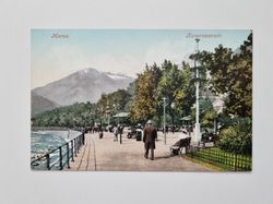 Äldre vykort Meran. Kurpromenade