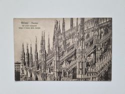 Äldre vykort Milano Duomo