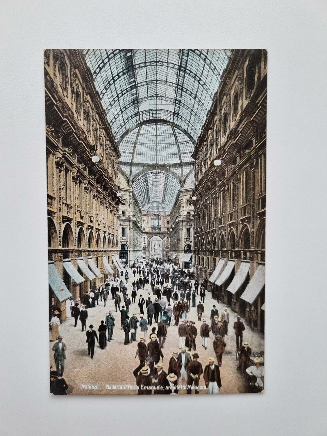 Äldre vykort Milano Galleria
