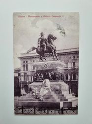Äldre vykort Milano Monumento a Vittorio Emanuele II