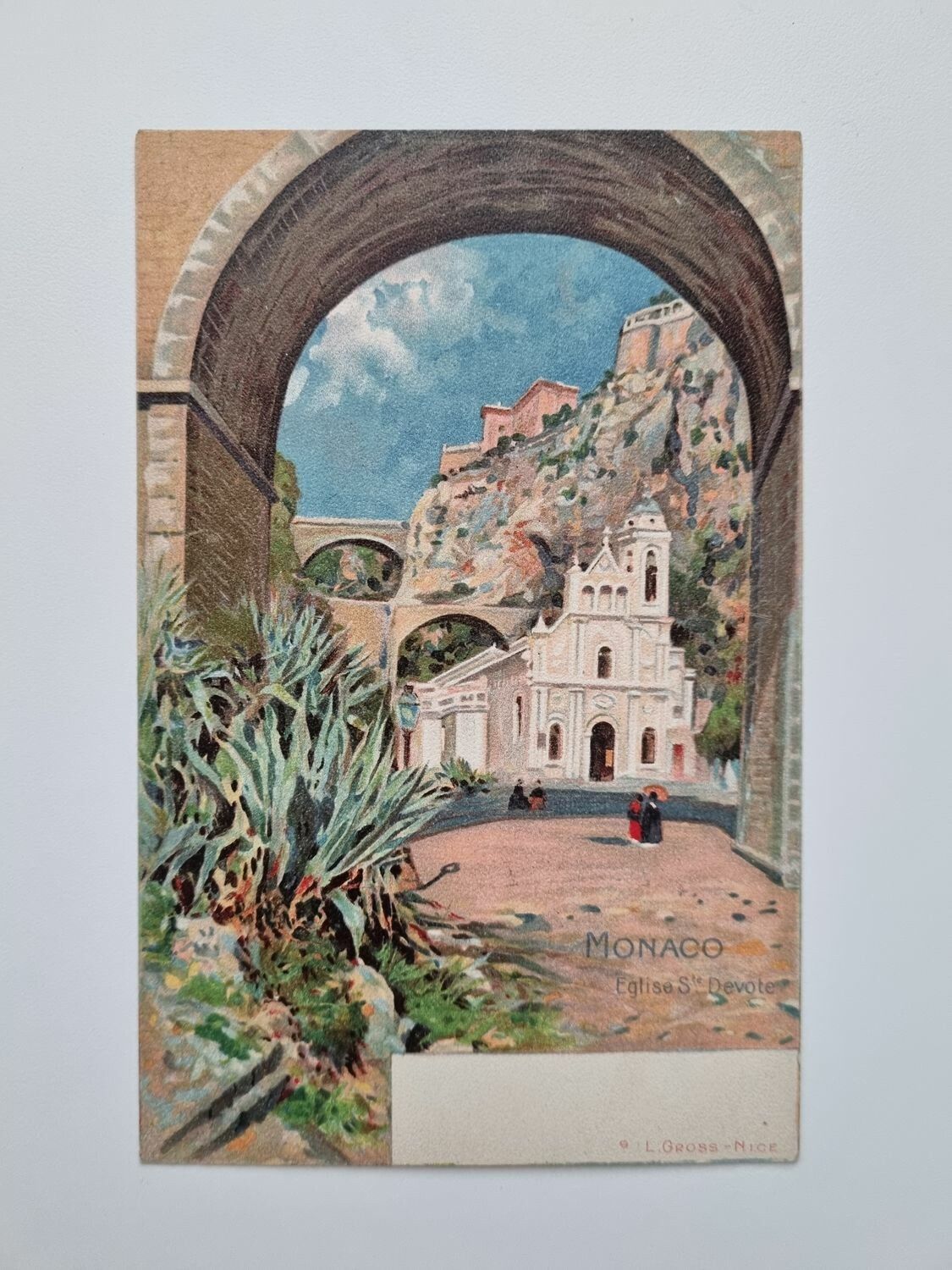Äldre vykort MONACO Eglise S Devote