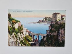 Äldre vykort MONACO Ravin Sainte-Dévote