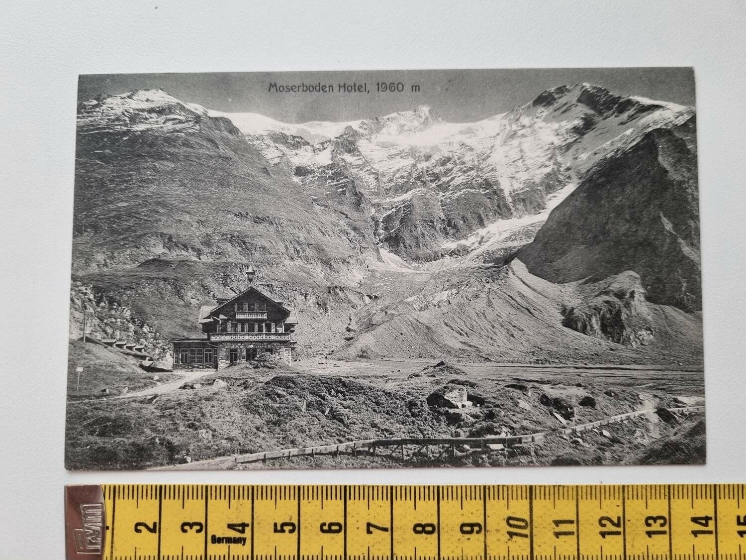 Äldre vykort Moserboden Hotel, 1960 m