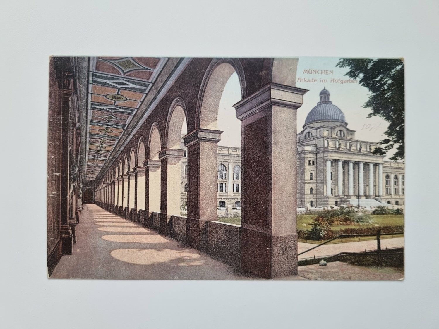 Äldre vykort MÜNCHEN Arkade im Hofgarten