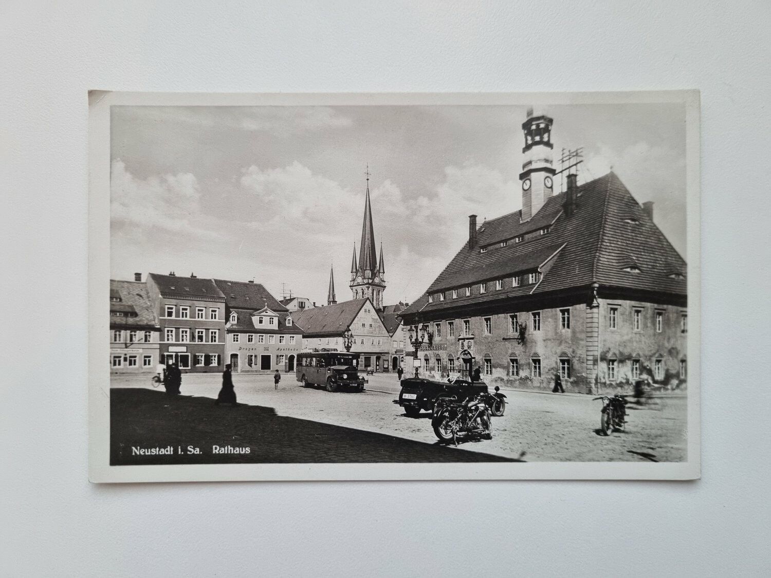 Äldre vykort Neustadt i. Sa. Rathaus