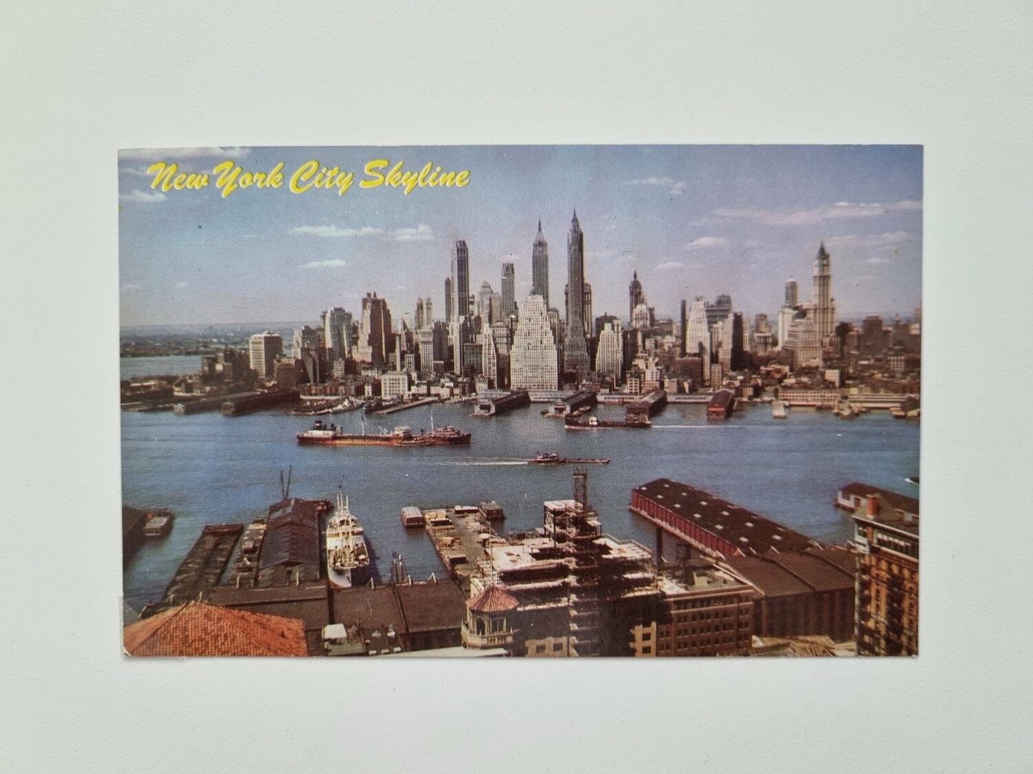 Äldre vykort New York City Skyline