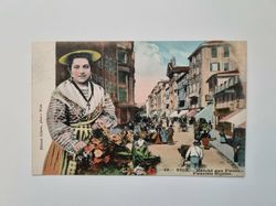 Äldre vykort NICE - Marché aux Fleurs.- Fleuriste Nicoise.