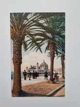 Äldre vykort NICE Palais de la Jetéc, entre les Palmiers