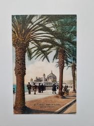 Äldre vykort NICE Palais de la Jetéc, entre les Palmiers
