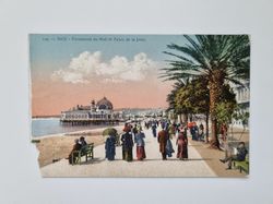 Äldre vykort NICE Promenade du Midi et Palais de la Jetée.