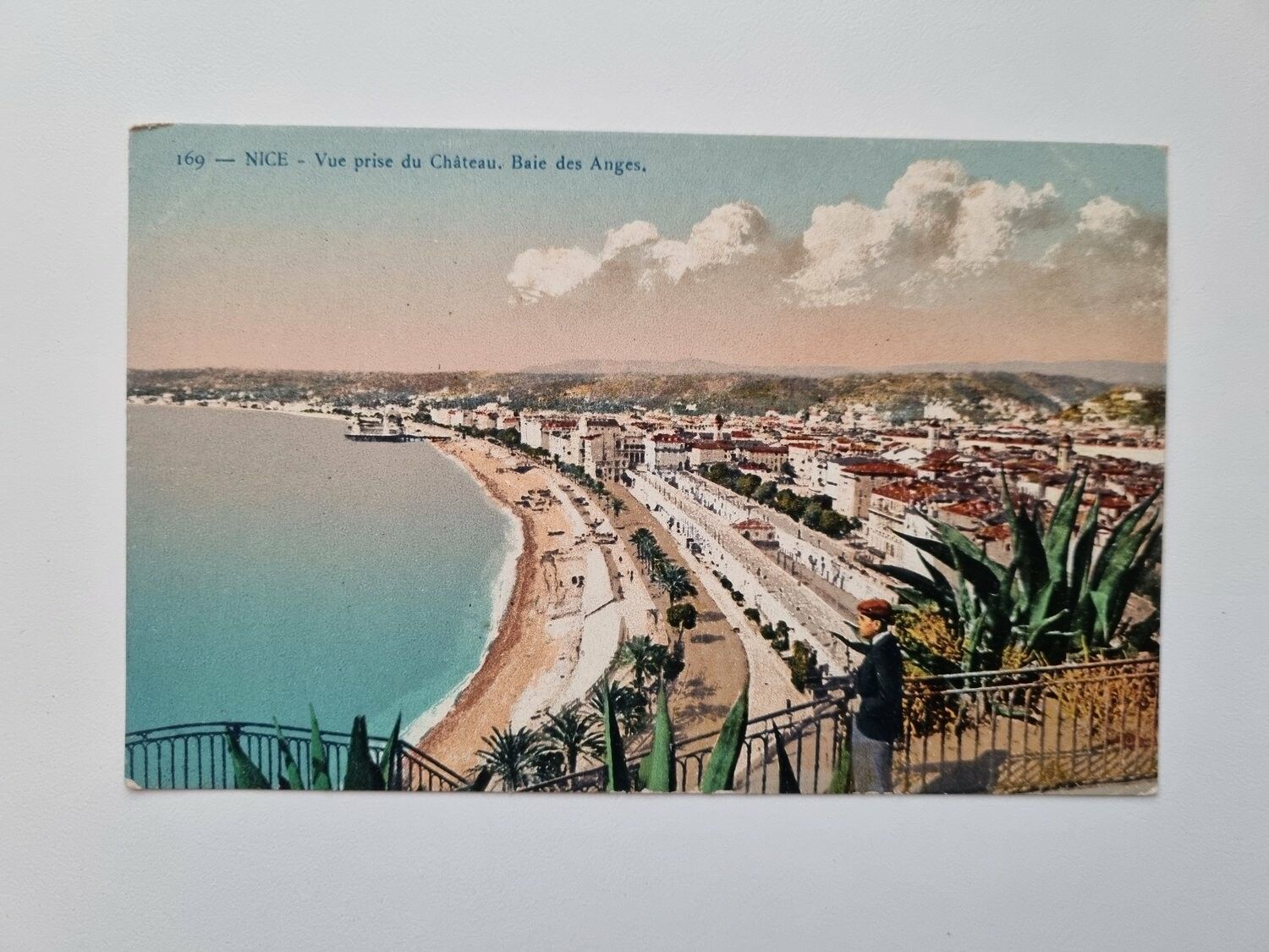 Äldre vykort NICE Vue prise du Château. Baie des Anges,