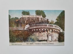 Äldre vykort NICE. Cascade et Terrasse du Château