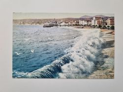 Äldre vykort NICE-Promenade du Midi La Plage par un coup de mer