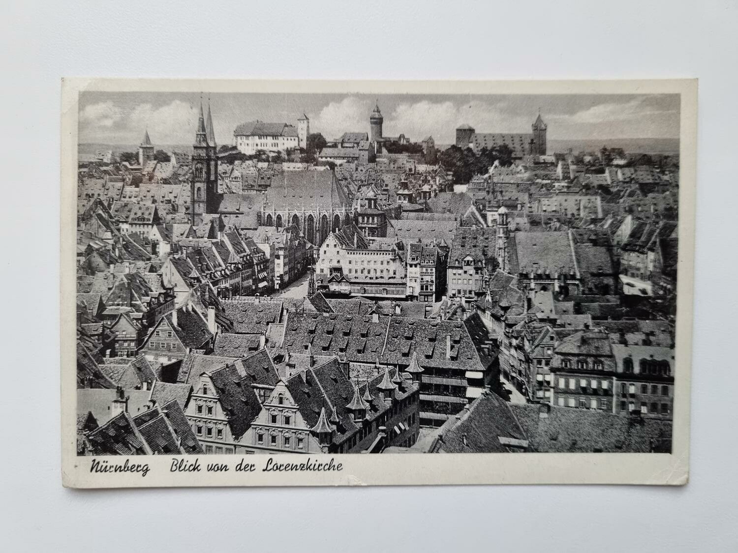 Äldre vykort Nürnberg Blick von der Lorenzkirche