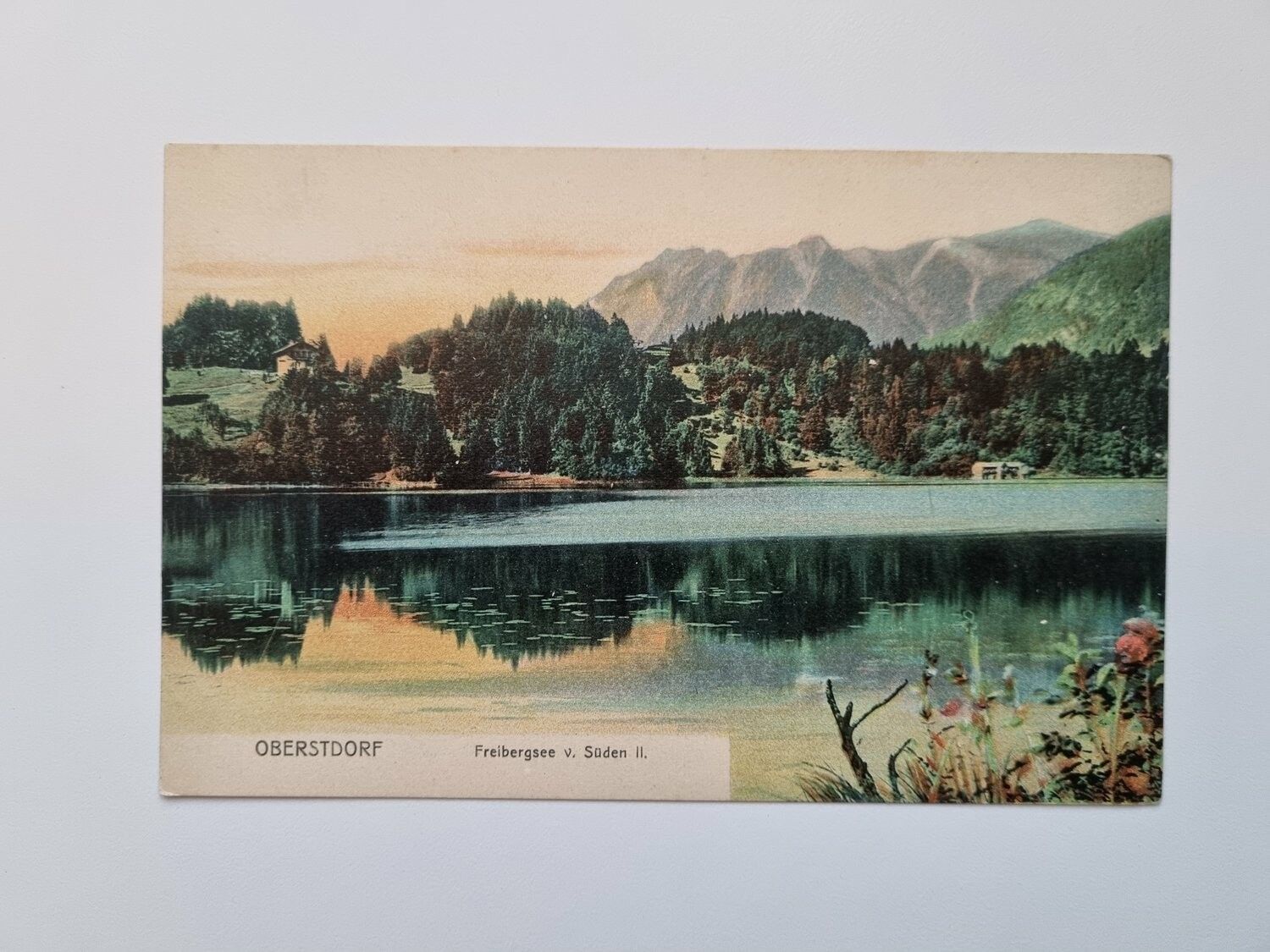 Äldre vykort OBERSTDORF Freibergsee v. Süden II