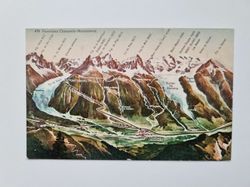 Äldre vykort Panorama Chamonix-Montenvers