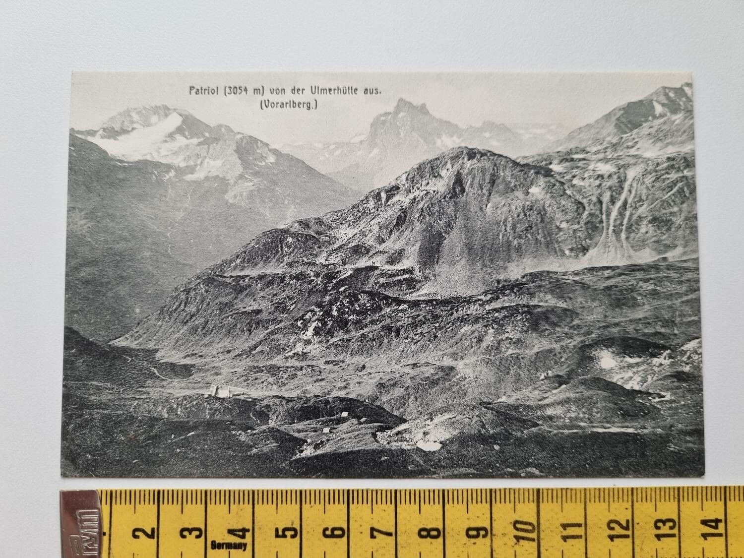 Äldre vykort Patriol (3054 m) von der Ulmerhütte aus.